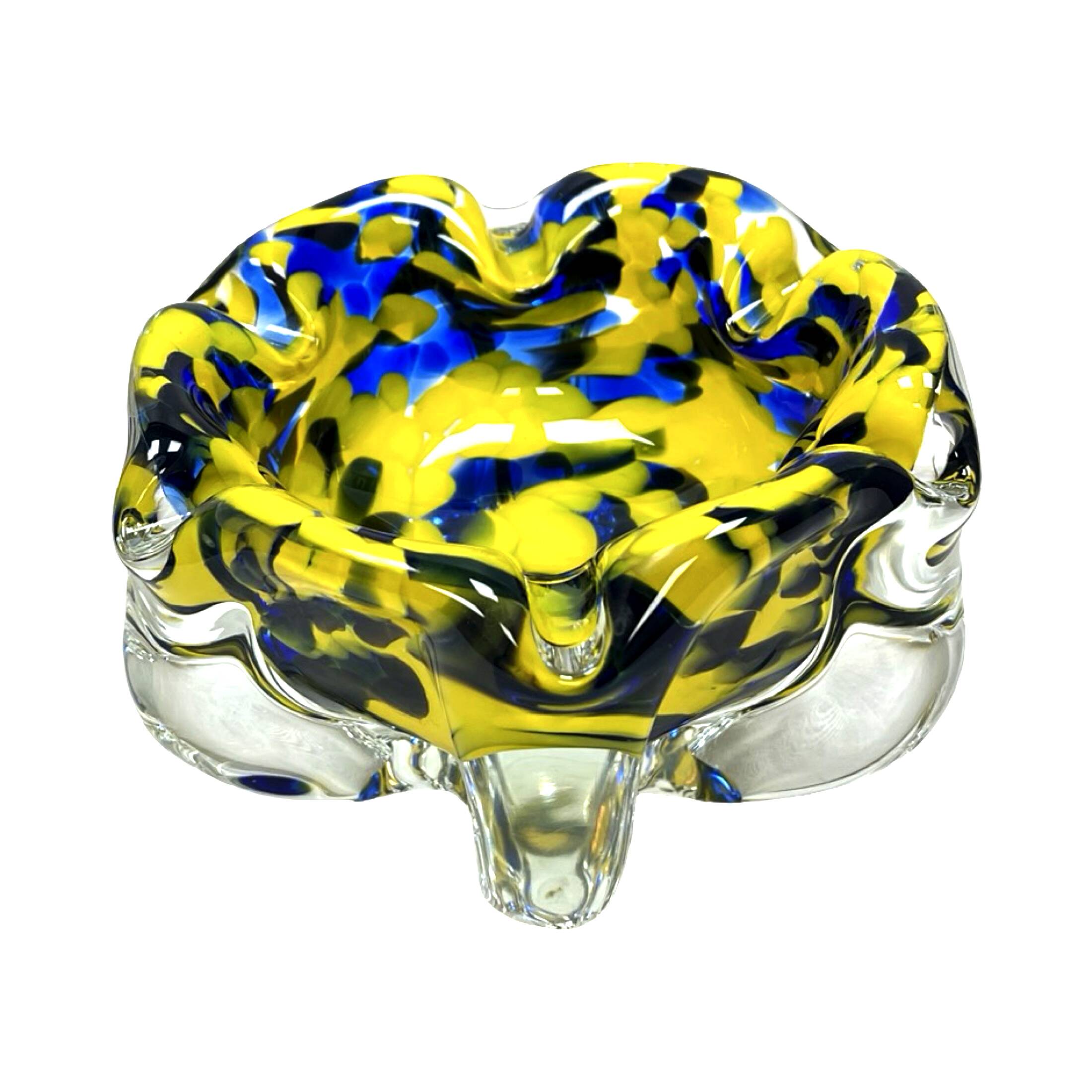 Cendrier bol Chribska J. Hospodka en verre d'art de Murano, Tchécoslovaquie années 1960