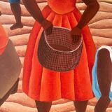 Brazilian fishing scene "Puxada de rede" signed