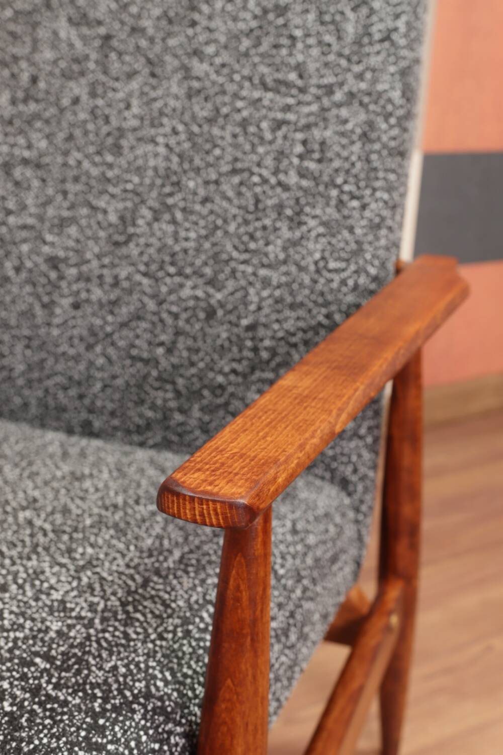 Black and white Scandinavian design armchair Granola by H. Lis