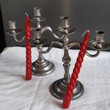 Pewter candlesticks