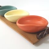 Suite of 3 ramekins Sèvres Keramos vintage 1950