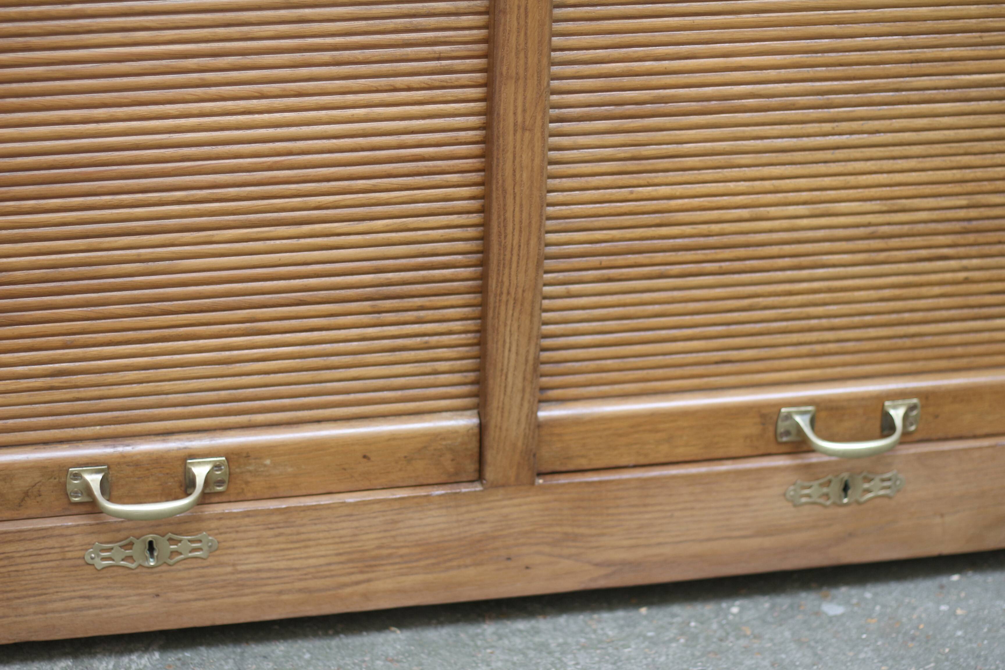 Magnificent curtain filing cabinet from La Poste (1920s/1930s).