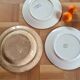 Old blue soup plate