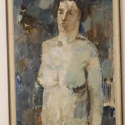 Large Swedish Mid-Century Oil On Canvas Painting" Nude Study " by Egon E:son Weinemo
