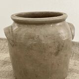 Glazed stoneware pot with ears