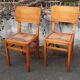 Pair of straw-seated chairs from the 1950s
