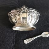 Empire style salt shaker and spoon
