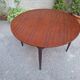 Wooden Dining Table with Round Top, 1950s