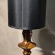 Lampe 1950 pied tourner en olivier 45x23cm