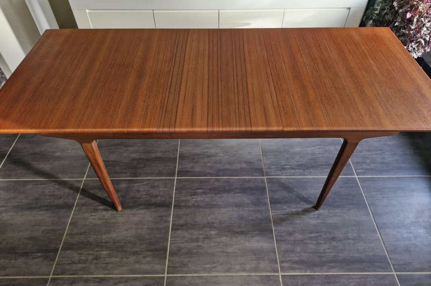 Scandinavian extendable teak table