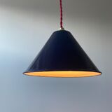 Lot 2 industrial suspensions blue emaillees 20 cm