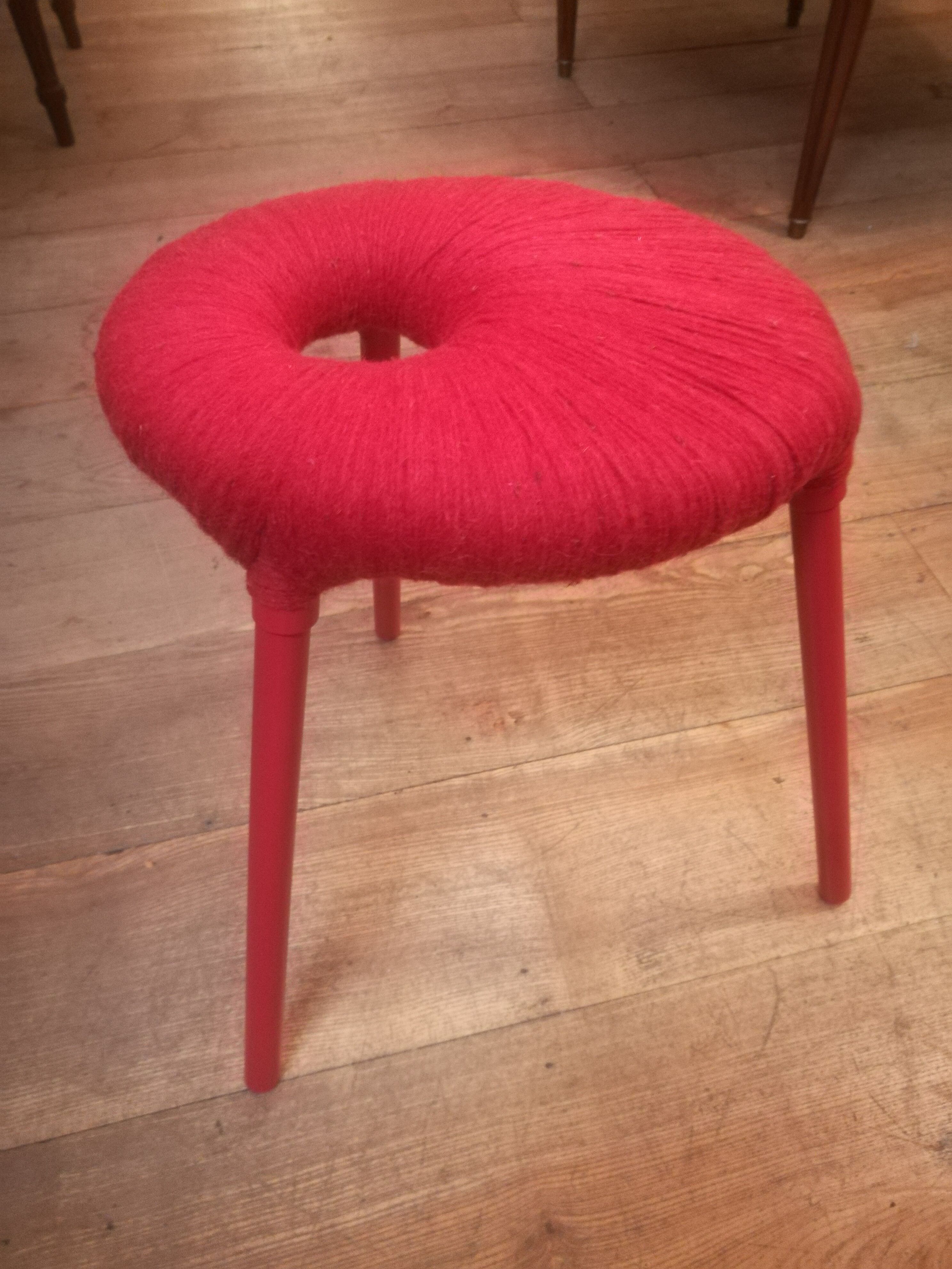 Eskilstuna stool for Ikea in wool and metal