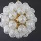 Spectacular Sputnik chandelier with snow glass balls, Doria, Germany, 1970s.