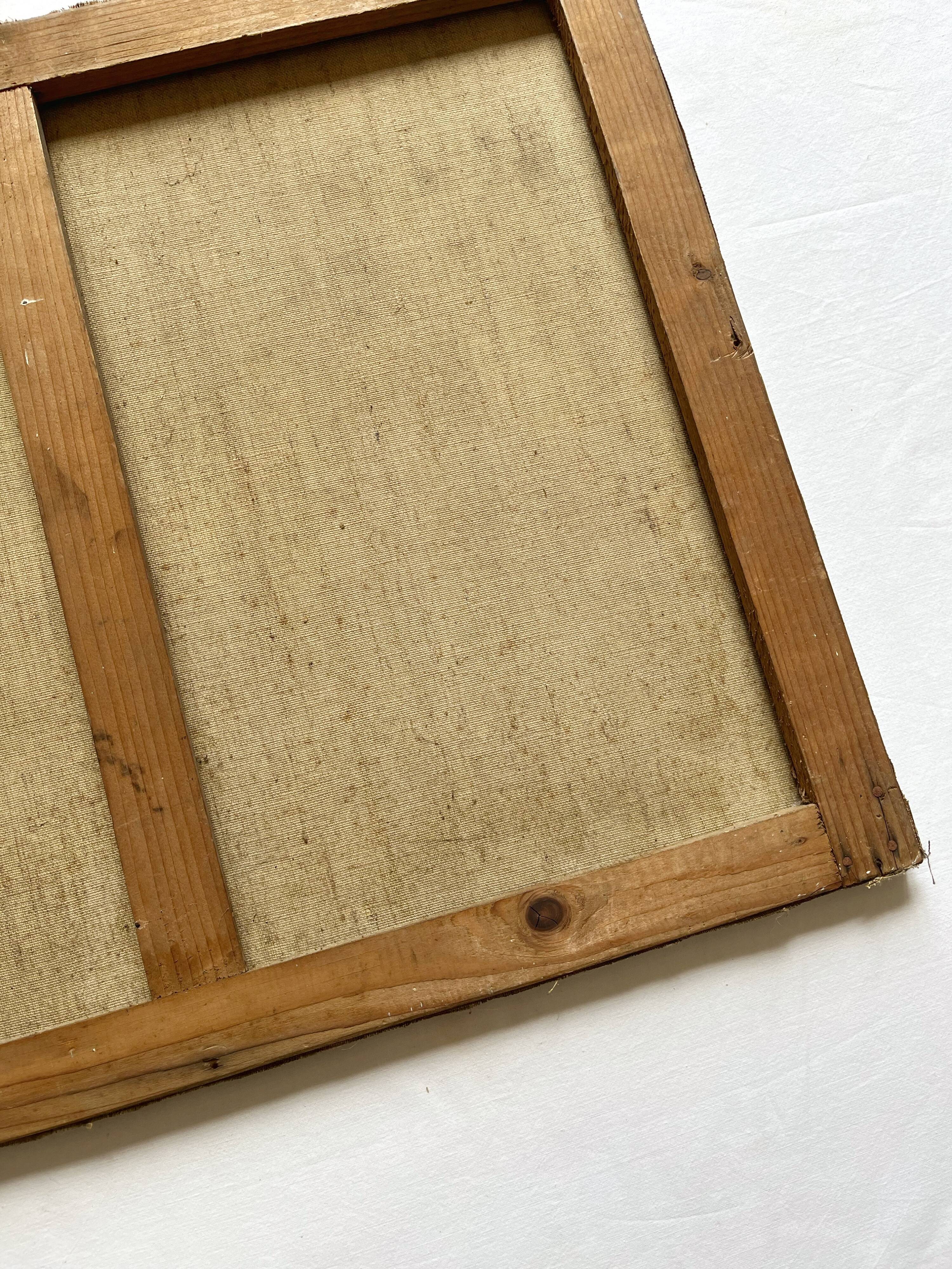 Antique oil painting on canvas, landscape, signed Lucien Félix Henry, 19th century