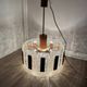 Carl Fagerlund for Orrefors Chandelier — Glass, Teak & Brass, Sweden 1960s