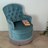 Velvet toad armchair