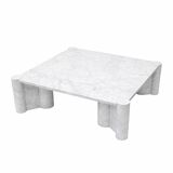 Jumbo Square Coffee Table by Gae Aulenti for Knoll, 1965, White Carrara, Italy