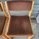set of 6 Scandinavian style chairs in solid wood and vintage velvet