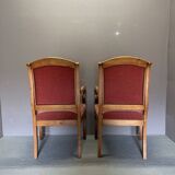 Pair of Louis Philippe cherry armchairs