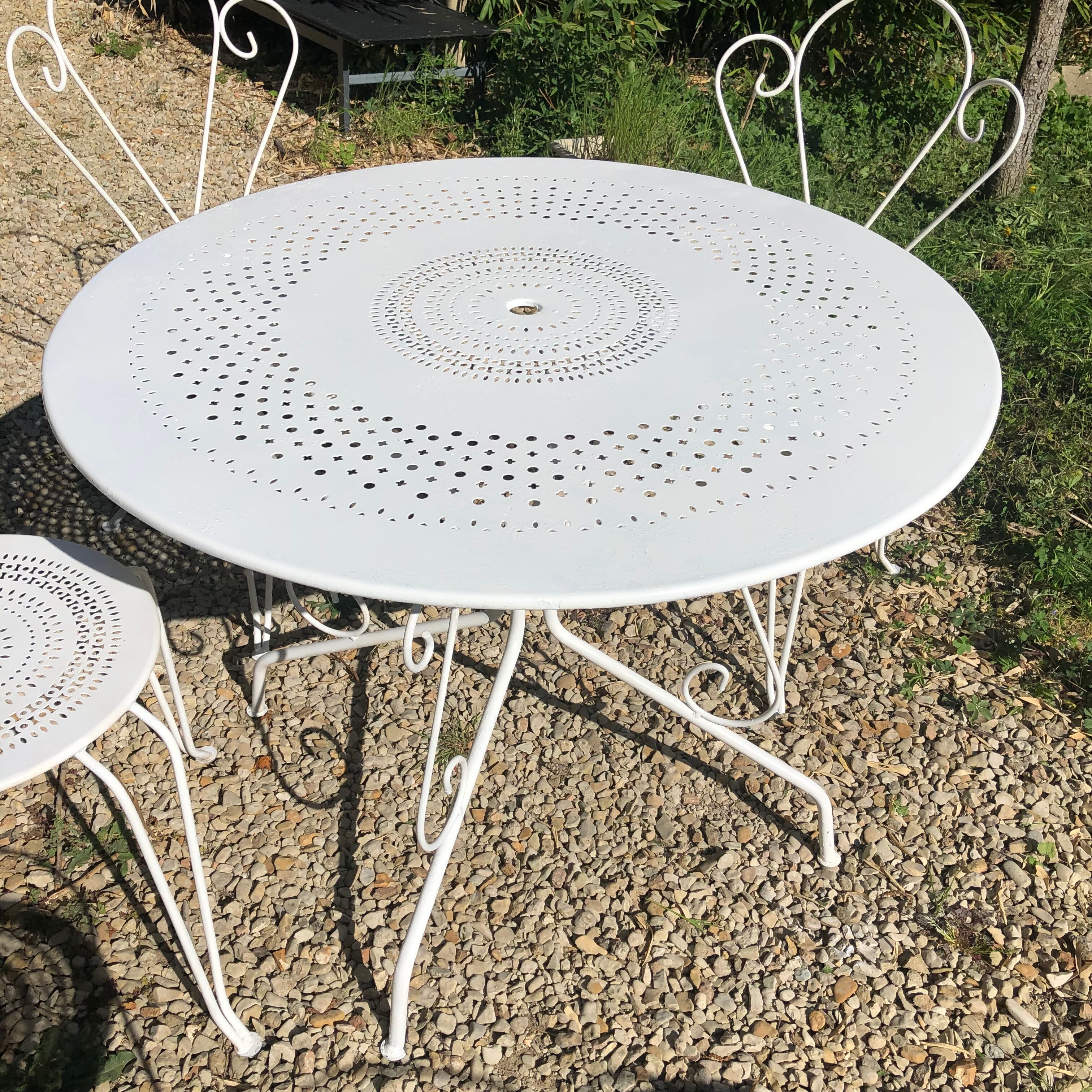 Wrought iron garden furniture
