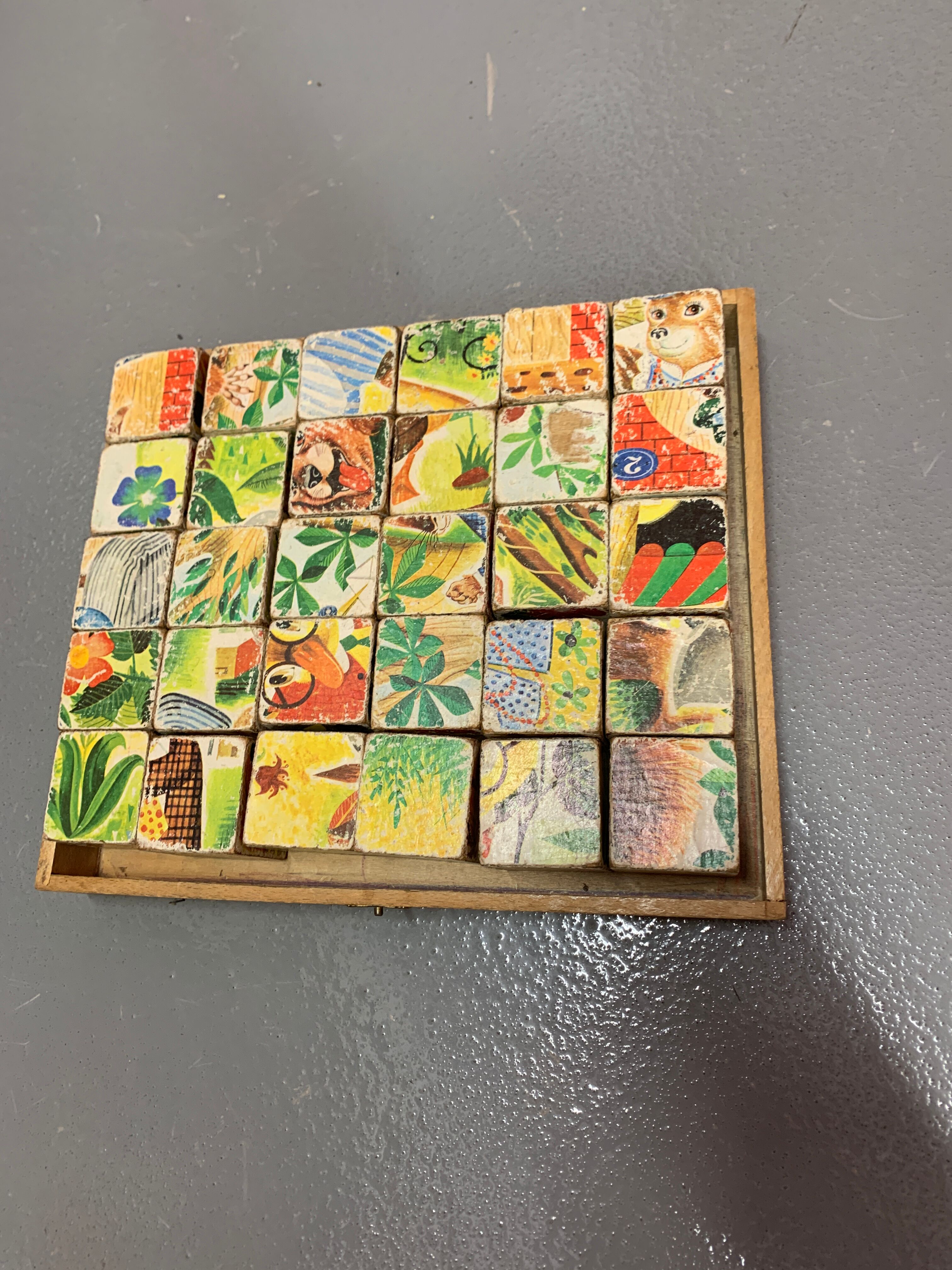 Old toy of 30 cubes