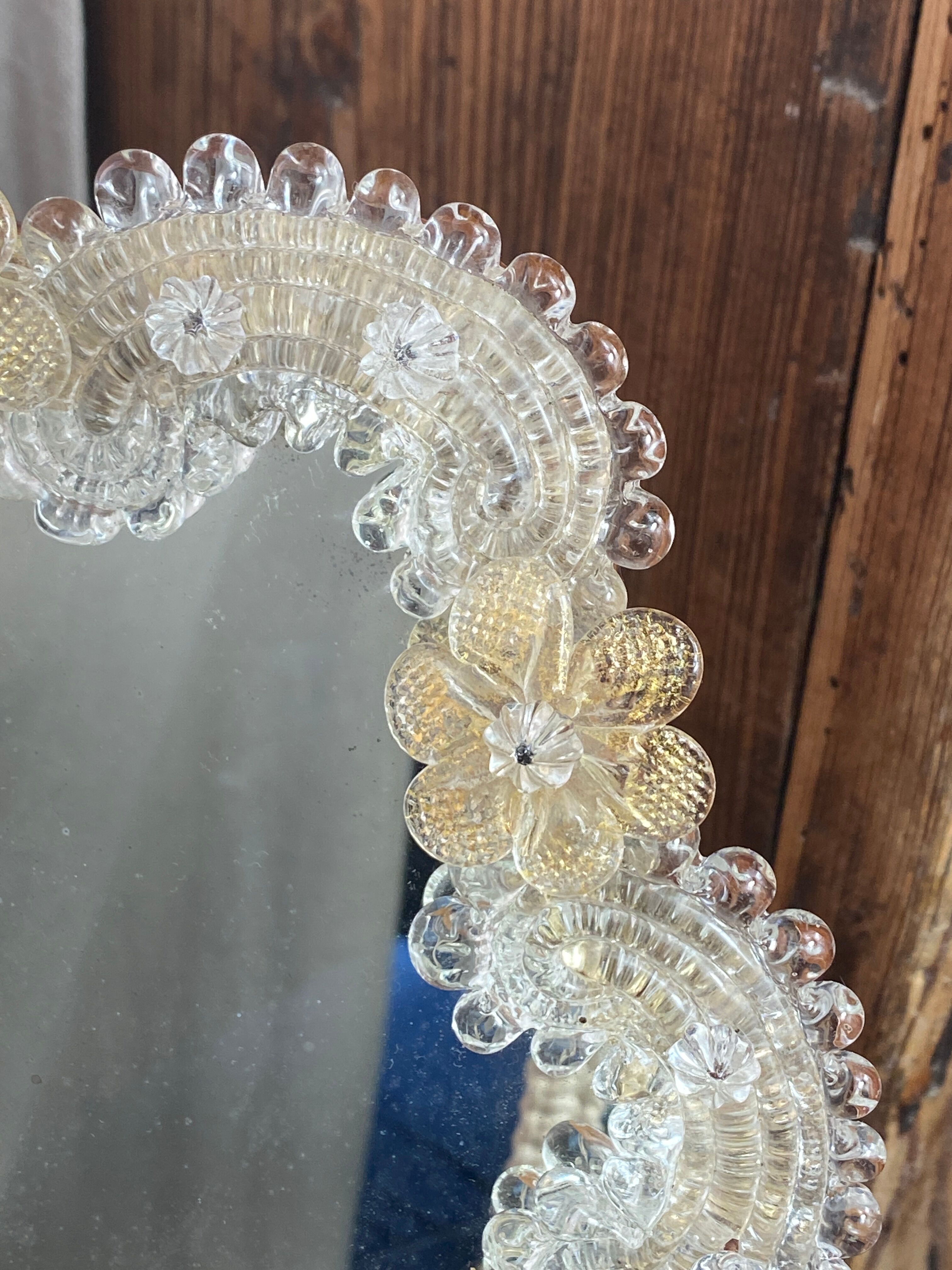 Venetian mirror made of Murano glass
