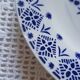 Set of 6 opaque porcelain dinner plates from St Amand