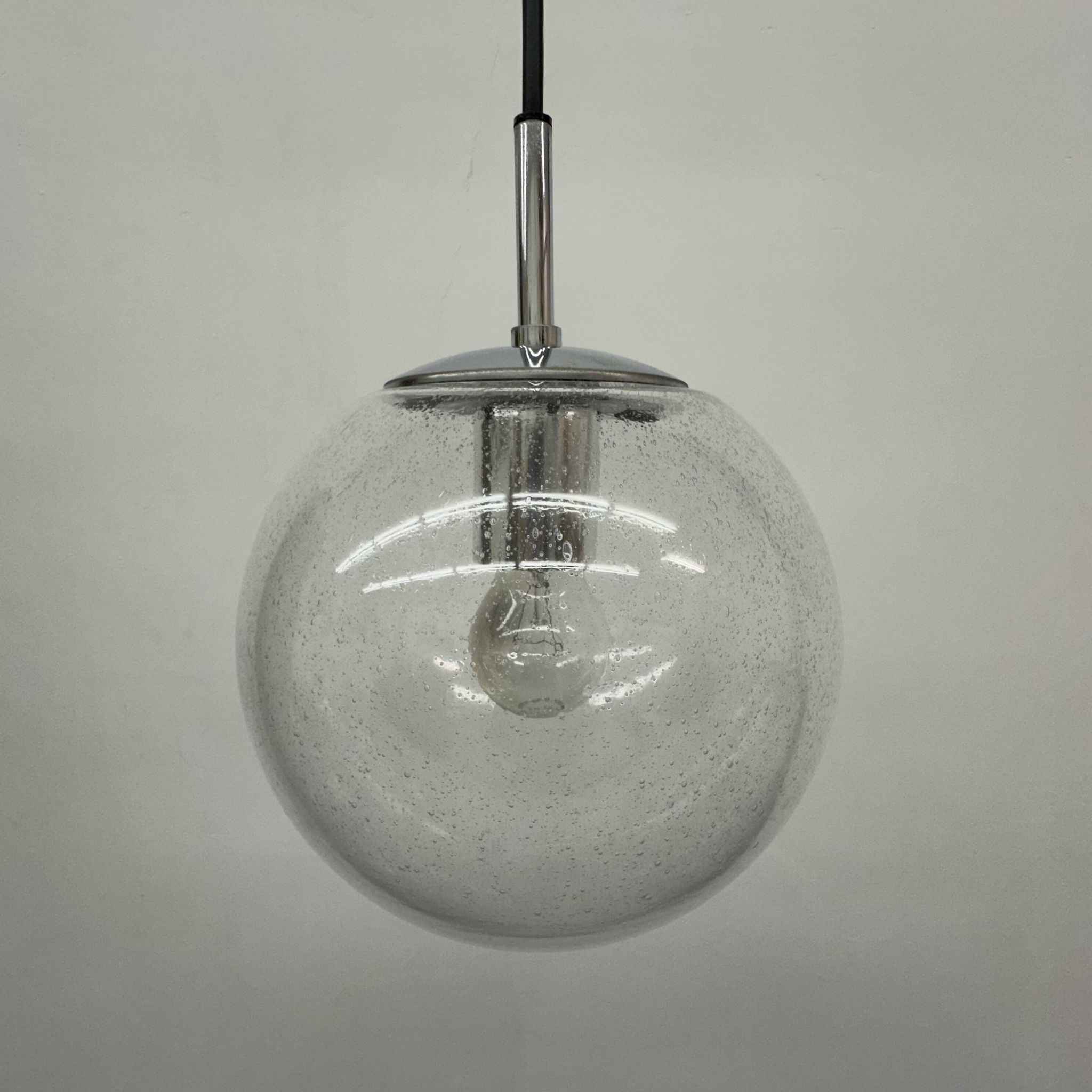 Lampe à suspension Glashütte Limburg, années 1970