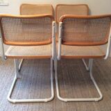 Series of 4 chairs Marcel Breuer Cesca B32