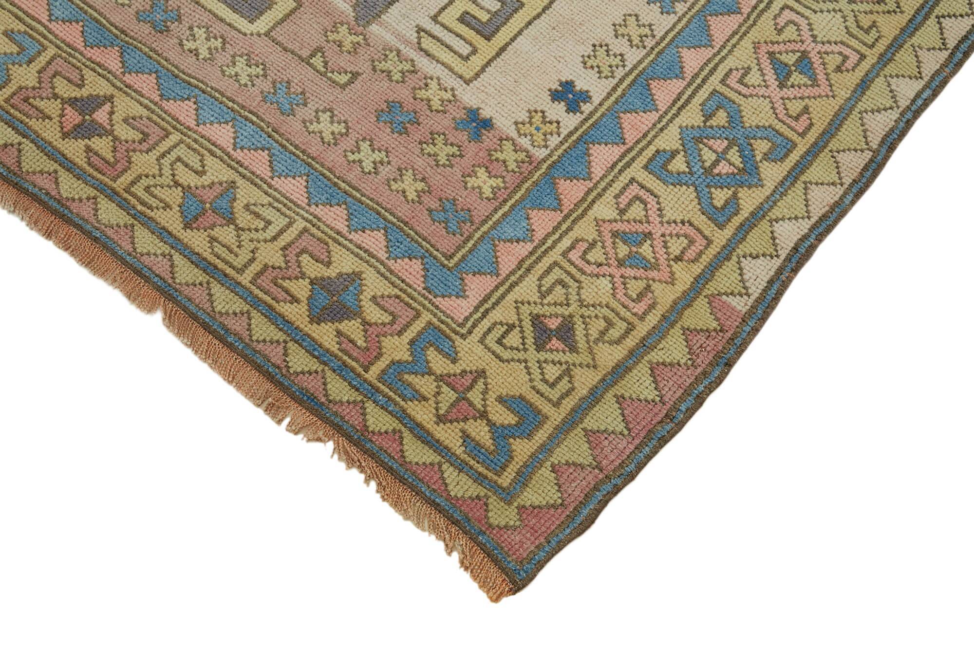 Turkish Vintage Anatolian Rug 141 cm x 220 cm