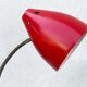 Vintage red hala zeist clamp spot lamp