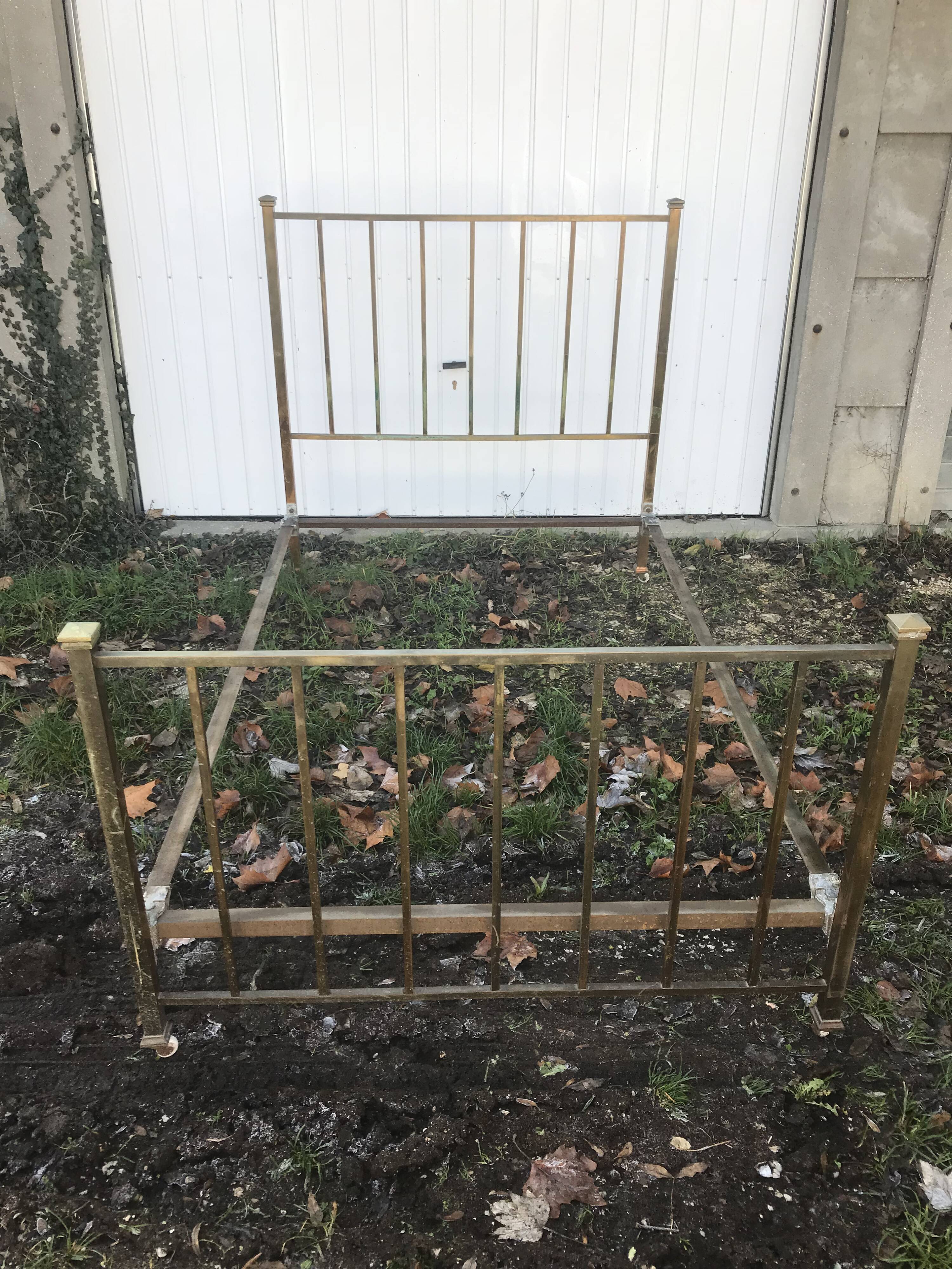 Ancien lit laiton art deco