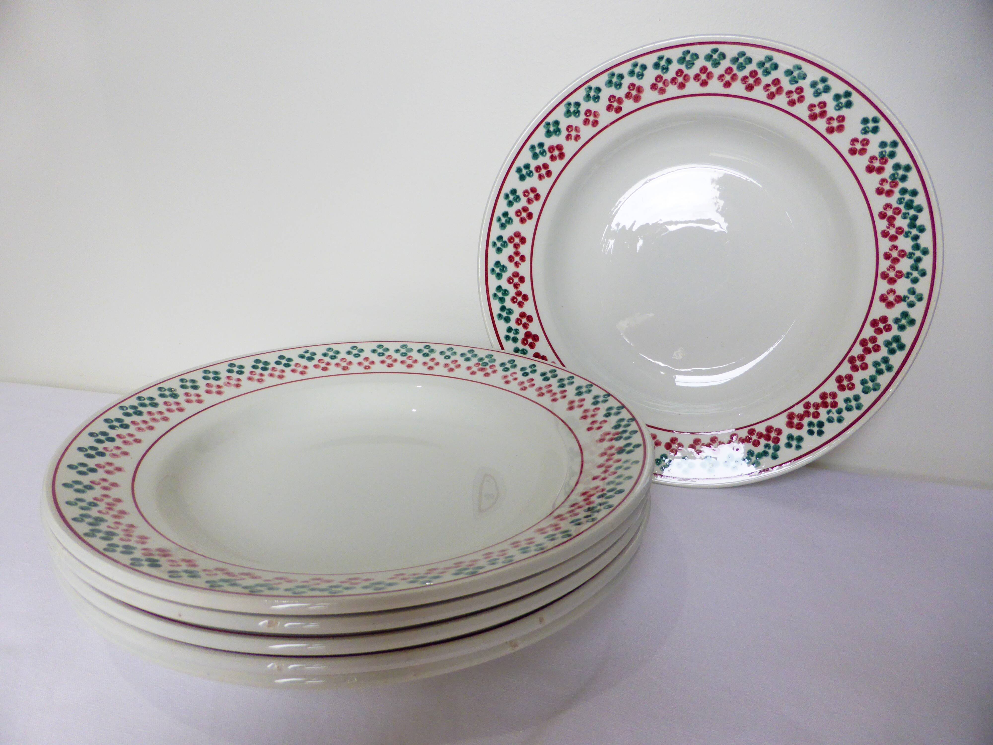 6 vintage soup plates from Céranord St Amand 220505