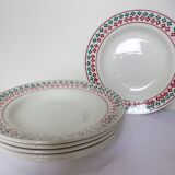 6 vintage soup plates from Céranord St Amand 220505