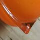 Paire de vases en verre soufflé orange