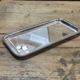 Small rectangular and beaded silver metal top