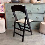 Vintage re upholstered folding chair