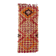 Vintage Handwoven Checkered Kilim Rug with Red and Beige Checkered Design and Colorful Wool Pom Pom