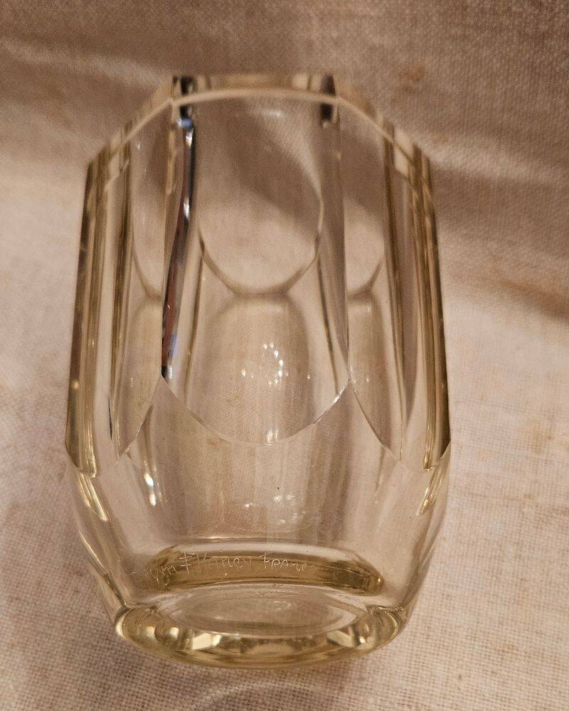 Daum Nancy - Cylindrical Vase, Citrine Colour, Circa 1930