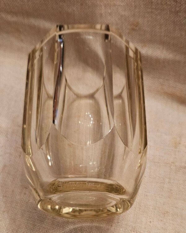 Daum Nancy - Vase Cylindrique Couleur Citrine Vers 1930