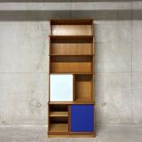 Oscar display cabinet, vintage 1960s golden oak.