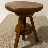 Swivel wooden stool year 80