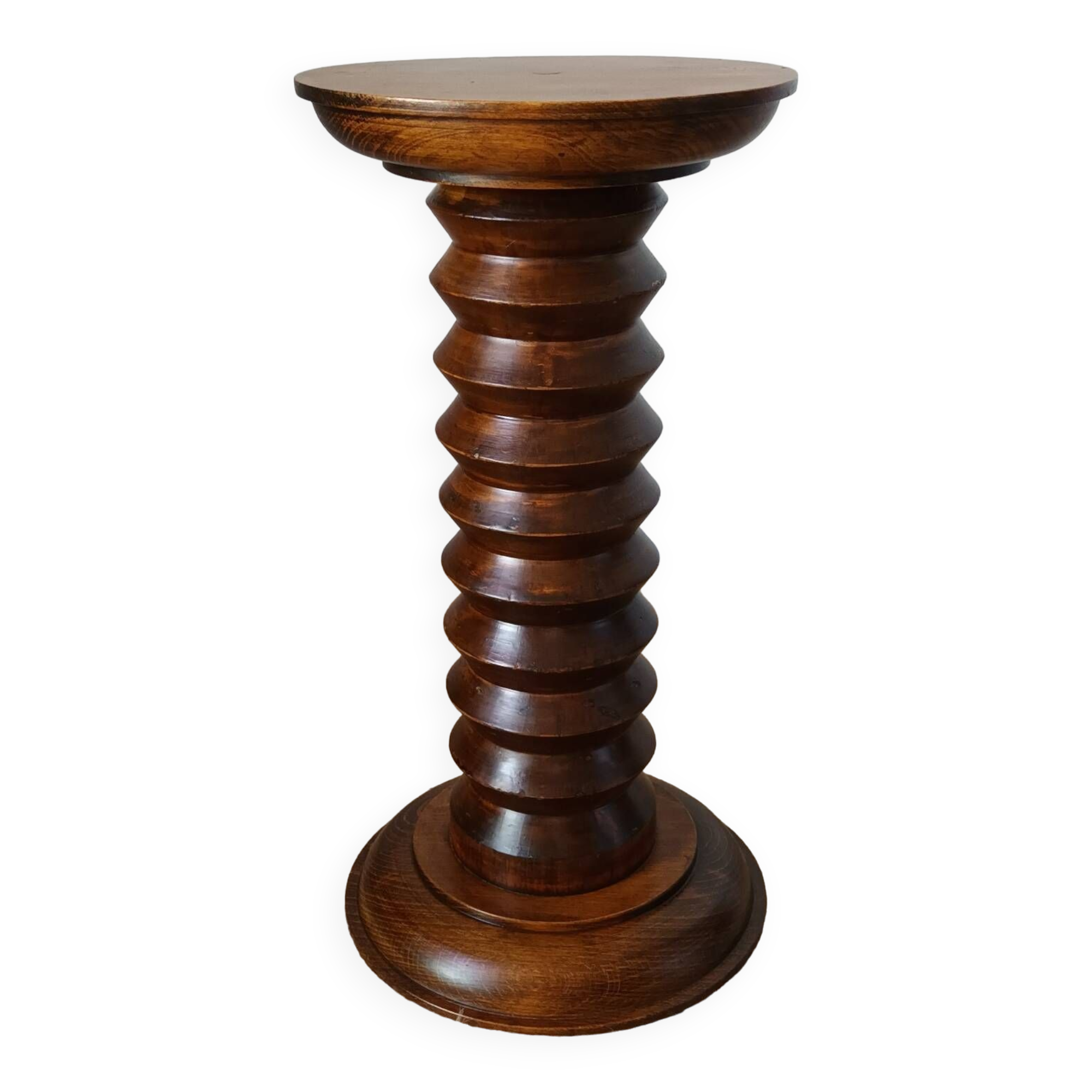 Vintage Charles Dudouyt style wooden side table