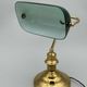 Banker's lamp in brass lampshade in green glass desk