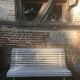 Vintage white garden bench