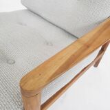 Solid oak antique dining chairs, with hand carved back rests. The chairs have no screws only wooden