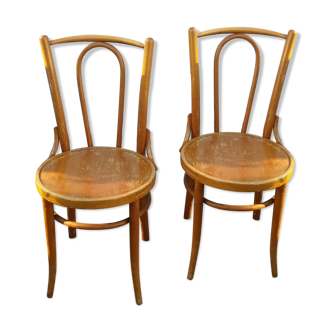 Pair of Baumann bistro chairs