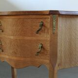 Vintage 1960s Danish Modern Oak Nightstands, Henning Kjærnulf Baroque style