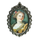 Large medallion frame in brass, 19th century.