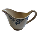 Badonviller art deco beige sauceboat with flowers